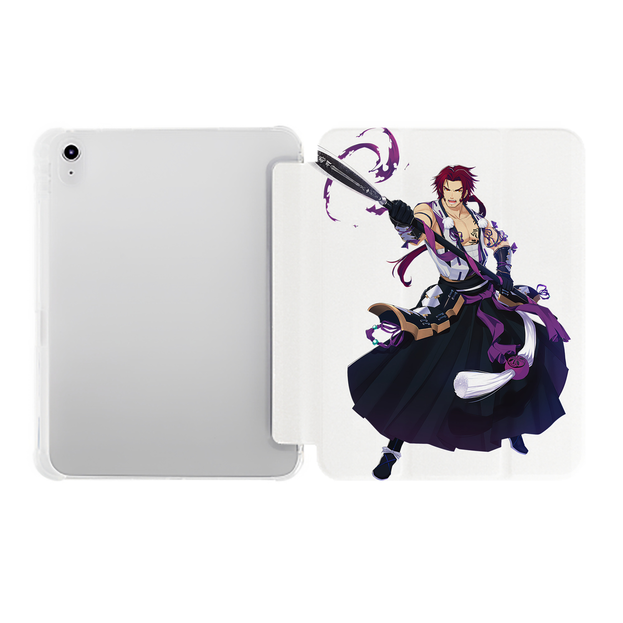 （画像用） 刀剣乱舞 Touken Ranbu IPad ケース ペン収納付き 三つ折りスタンド PUレザー×シリコン 対応機種9.5/10.5/10.9インチ